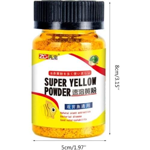 P82C Aquarium Fish Tank Instant Yellow Powder For Ornamental Fish Prevent Infection Medicine For Injured Health Supply