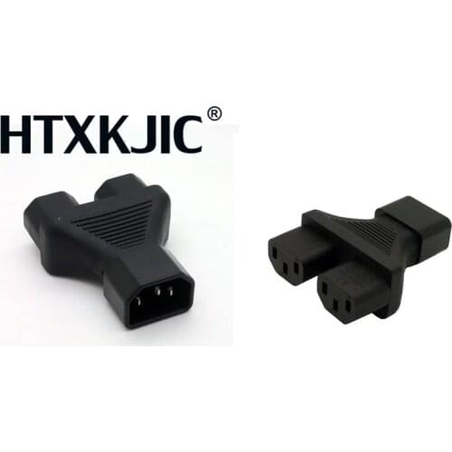 IEC Male/Female Power Splitter Y adapter C14 Male to 2 X C13 Female Splitter Power Cord adapter