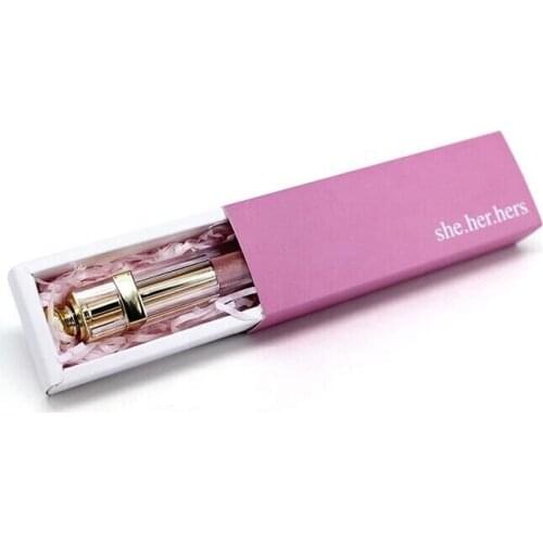 Custom printed logo card paper lipstick box lip gloss sliding packaging box