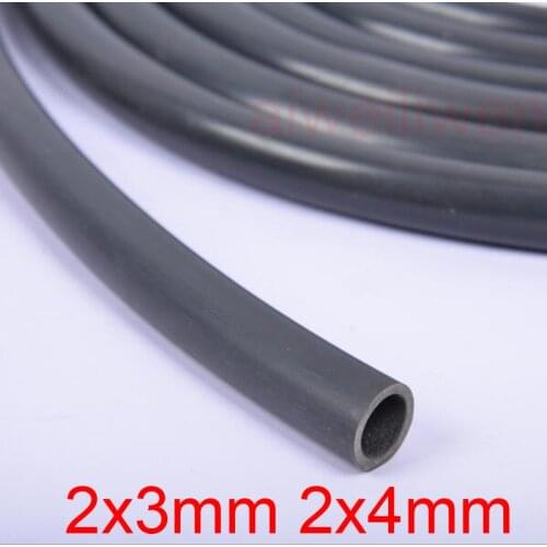 2x3mm 2mm ID 2x3mm 2x4mm Black silicone tube black colour Silicon rubber hose tubing anti-aging, high temperature