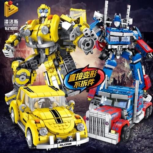 Compatible Technical Transformation Series hornet Robot model Building Blocks Plastic Creative 2 in 1 Assembled Action Car