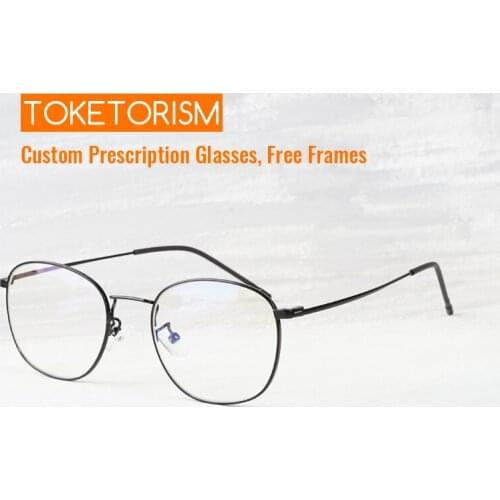 Toketorism Oval Metal Frame Optical Glasses for Women Vintage Mens Eyeglasses Frames 3098