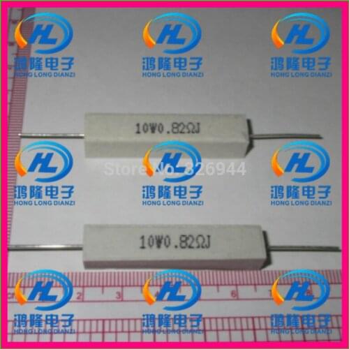 10pcs/lot) 10W 0.82 ohm +/-5% / 10W 0.82 ohm 5% / 10W 0.82RJ