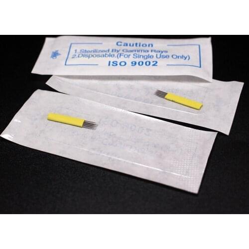 100pcs Double Line 9M1Microblading Shading Blades For Fog Eyebrow Permanent Makeup Manual Tattoo Pen