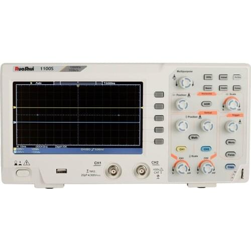 1100S RuoShui 100MHz 2 Channels Benchtop Digital Storage Automatic Oscilloscope