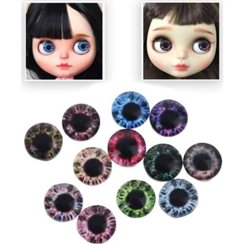 HUYU 20pcs Glass Doll Eyes DIY Crafts Eyeballs for Dinosaur Animals Eye Accessories Jewelry Making Handmade 8/12/18mm