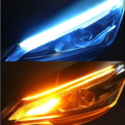 2x Ultrafine Cars DRL LED Daytime Running Lights Streamer Turn Signal for Audi all series Q3 Q5 SQ5 Q7 A1 A3 S3 A4 A4L A6L A7 S6