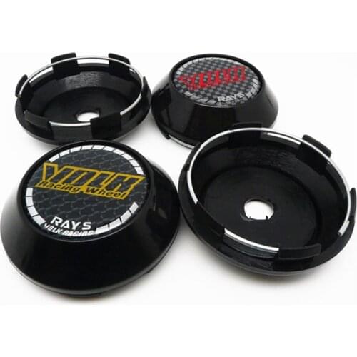 4pcs 68mm Wheel Center Caps Hub Cover for Volk Rays Racing Emblem Badge Car Styling 45mm Sticker