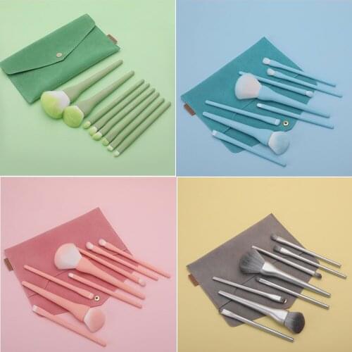 8 pcs Makeup Brushes Sets Powder Foundation Eyeshadow Blusher Professional Beauty Make Up Candy Cosmetic Tool With Bag