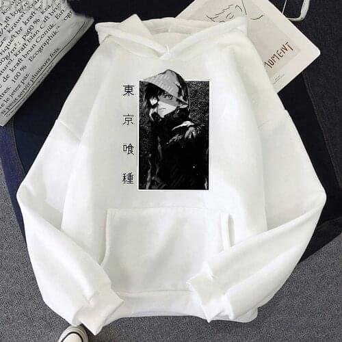 Anime Tokyo Ghoul Pullovers Tops Long Loose Sleeves Hoodie Male Female Unisex Hoodies Streetwear Women Goth Clothes