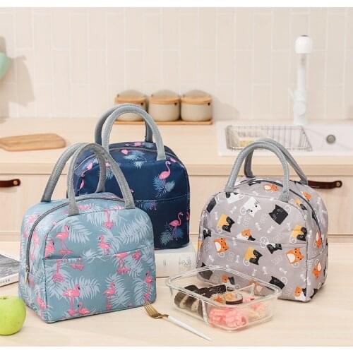 Bento Pouch Dinner Container School Food Storage Bags Portable Lunch Bag New Thermal Insulated Lunch Box Tote Cooler Handbag