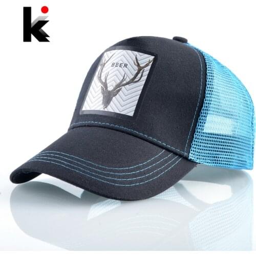 Snapback Mesh Baseball Caps For Men And Women Fashion Baseball Hat With Animal Patch Breathable Mesh Hip Hop Trucker Visor Hats