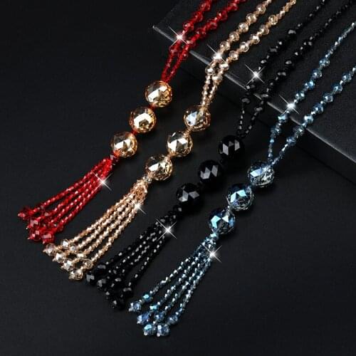 2020 fashion crystal sweater chain simple temperament versatile Long Necklace clothing accessories wholesale