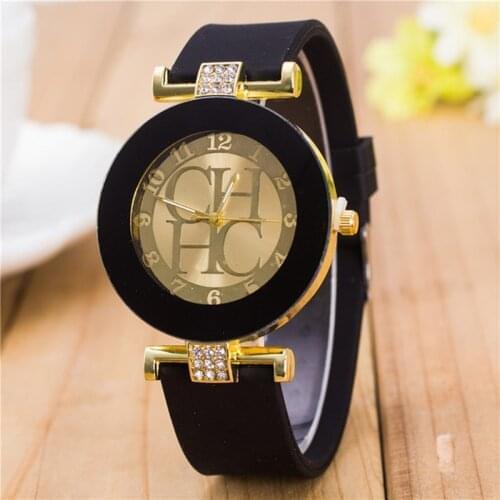 Reloj Mujer New Fashion Brand Silicone Watch10 Colors Analog Quartz Watch Women Luxury Casual Rhinestone Wristwatches Clock