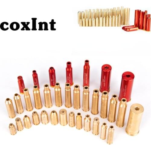 CoxInt .38 .40 40S&W .45 .45 ACP 45COLT 9MM 9MM Luger 380ACP Pistol Cartridge Laser Bore Sighter Red Laser Boresight