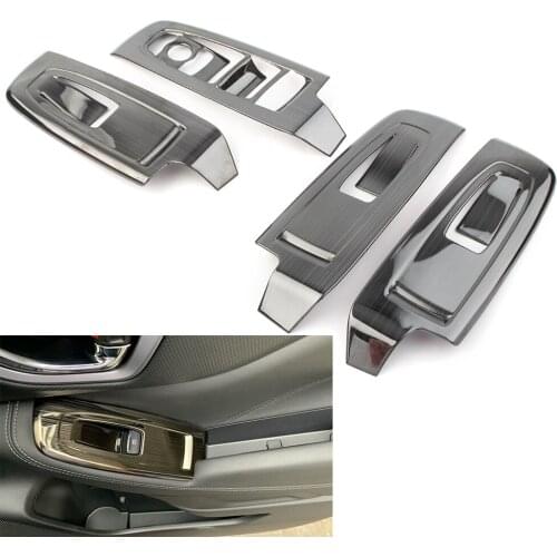 For Subaru Forester 2019 2020 Interior Window Switch Panel Cover Trim Stainless Steel Car Styling Accessories 4pcs/set