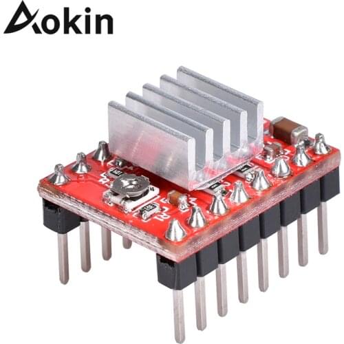 Aokin A4988 Driver Module Stepper Motor Driver with Heatsink for Reprap Pololu 3D Printer Red Green Blue 3D Printer Module