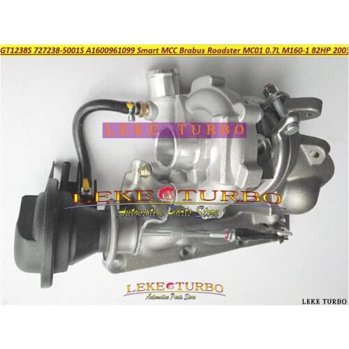 GT1238S 727238 727238-5001S 727238-1ZD A1600961099 Turbo Turbocharger For Smart MCC Brabus ROADSTER MC01 2003- 0.7L M160-1 82HP