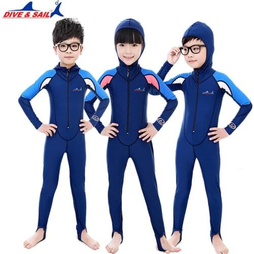 UPF50+Lycra long sleeve diving suit for boy girls children surfing stinger suits,snorkeling uv protection bask in wear dive skin