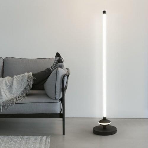 Minimalist Nordic led floor lamp living room bedroom vertical bedside creative eye protection ights 360° glow standing lamps