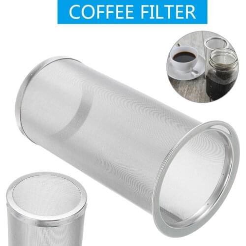 32oZ Mason Jars Strainer Stainless Steel Wide Mouth Jar Filter Basket Mesh Cylindrical Cold Brew Coffee Maker Infuser Loose Leaf