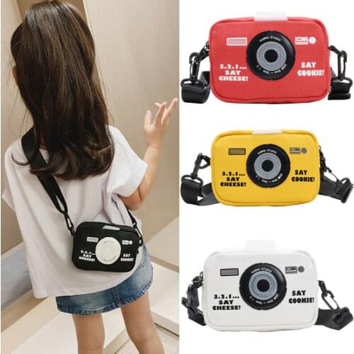 New Kids Messenger Bags Canvas Camera Bag Wild Coin Purse Girls Cool Mini Small Bag /BY