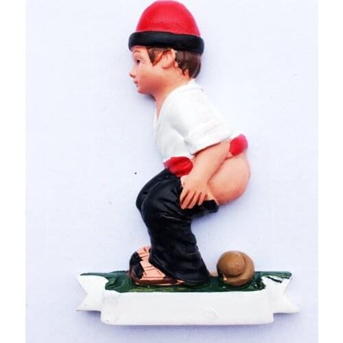 New Handmade Painted Andorra Boy Statue 3D Fridge Magnets Tourism Souvenirs Refrigerator Magnetic Stickers Gift
