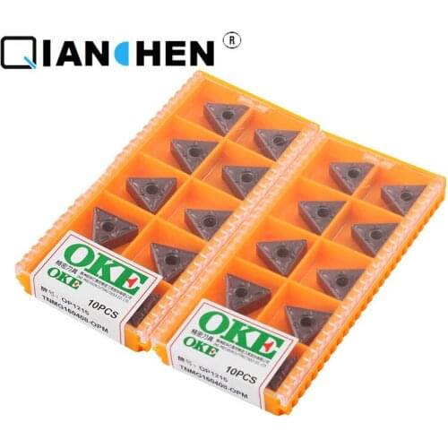 OKE 10pcs/lot High Precision High Performance High Strength CNC TNMG160408-OPM OP1215 Industry Carbide Inserts Hard Alloy