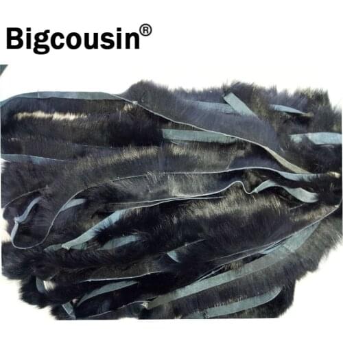 Real Rabbit Fur Trims 1yard/lot Clothes Accessories High Quality 100% Natural Fur Strips Sweater Coat Hood Hat Shoes DIY Decor