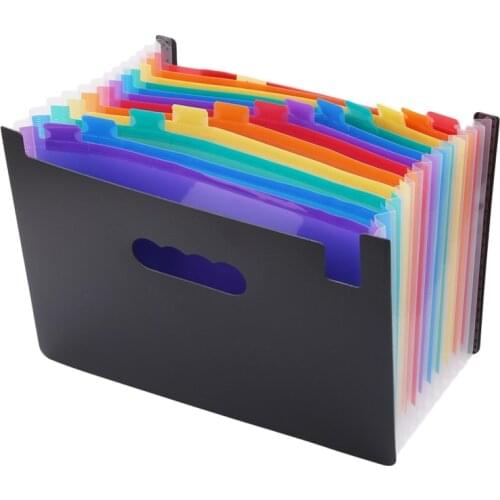 Plastic Portable File Folder Extension Wallet Bill Receipt File Sorting Organizer Office Storage Bag Folders Filing Products