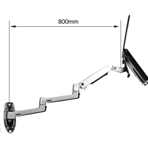 DL-7013LP 360 rotate 3 stretchable arm Ergonomic 10"-27" lcd monitor stand up to 17" laptop wall mount bracket strong 1-10kg