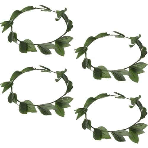 Prettyia 4 Pieces Greek Roman Goddess Toga Leaves Laurel Wreath Head Band Party Costume Headwear Beach Hair Supplies