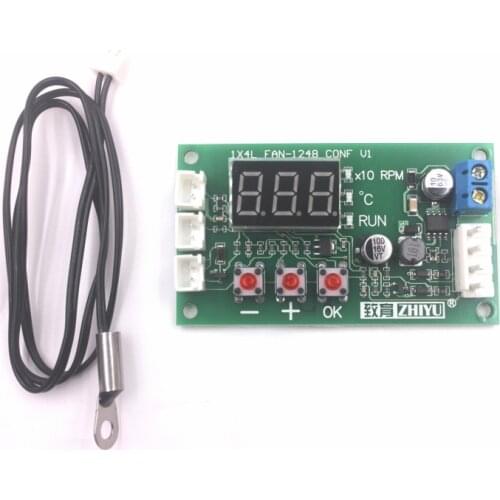 DC 12V 24V 48V 5A 2 3 4 wire PWM Motor Fan Speed Controller governor temperature control Support EC EBM fan