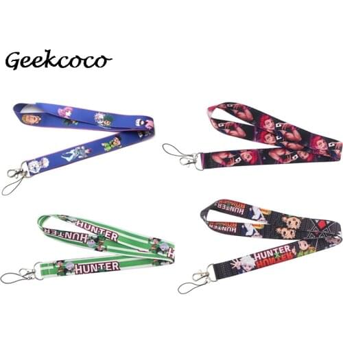 J1959 Anime Lanyard Keychain keys Badge ID Card Mobile Phone Rope Kids Gifts Lanyards ID Badge Holder