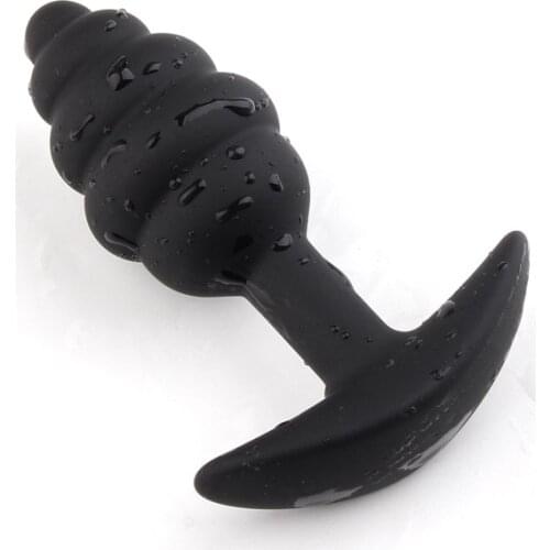 Silicone Anal Beads Butt Plug Unisex Sex Stopper Anal Plug Adult Sex Toys for Men Women Gay Anal Trainer for Couples SM Games