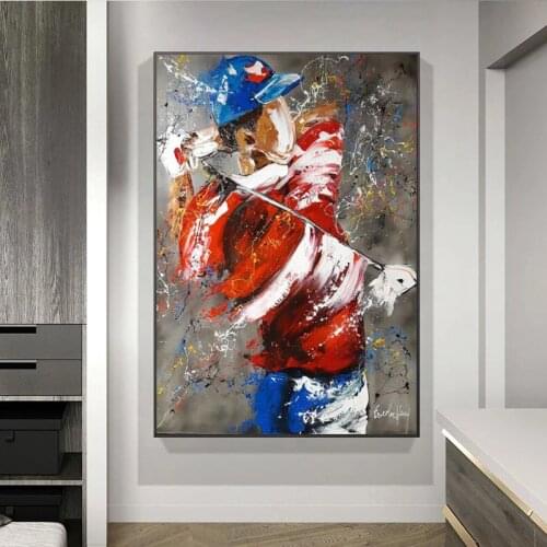 Modern Graffiti Art Prints Pop Art Boy Golfing Billiards Art Painting on Canvas Cuadros Home Design Art Pictures Home Decor