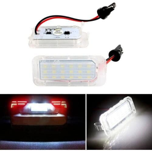 Canbus LED Number License Plate Light For Ford Focus 5D Fiesta Mondeo MK4 C-Max MK2 S-Max Kuga Galaxy 6000K White Auto Lamp