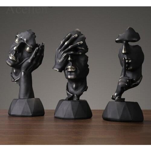 High Quality Resin Thinker Sculpture Miniature Model Figurines Art Crafts Ornaments Home Decoration Accessories Gift European