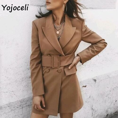 Женские длинные пиджаки Yojoceli China At AliExpress