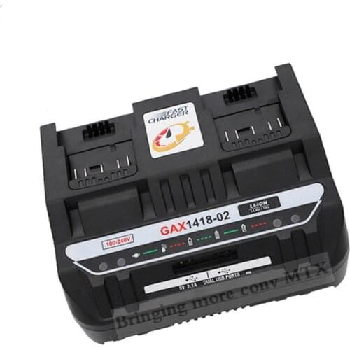 4A Li-ion Battery Charger Dual charging Port with USB Port & 1A 3A charger For Bosch 18V 14.4V Battery BAT618 BAT614 BAT609