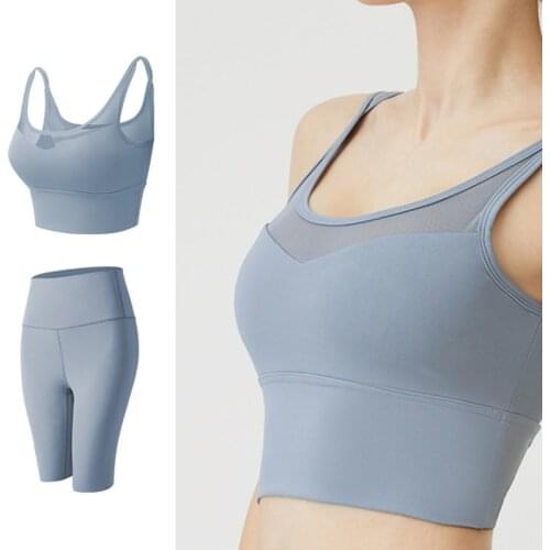 Women Seamless Gym Sets High Waist Gym Mesh Leggings Shirts Suit Long Sleeve Fitness Workout Sports Running Thin Sport Sets