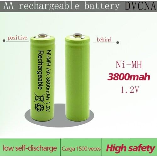 100% original AA 3800mAh 1.2V quality rechargeable battery AA 3800mAh Ni-MH rechargeable 1.2V battery