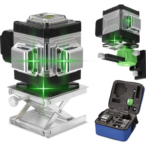 12 Lines Laser Level 3° Self-leveling Leveling Tool Omnidirectional Ground and Wall Sticker Vertical Horizontal Oblique Line