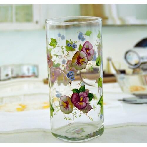 14.5x6.5cm Capacity 300ml Square cool water cup high cup tea cup milk beer cup juice cup withstand 120 ℃ heat glass cup