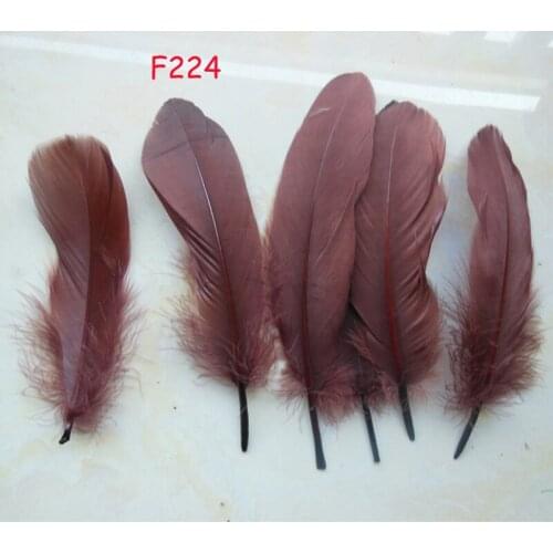 Wholesale Top Quality 50Pcs/lot Beautiful brown Goose Feather 15-20cm Decorative Feathers For Craft Fashion DIY