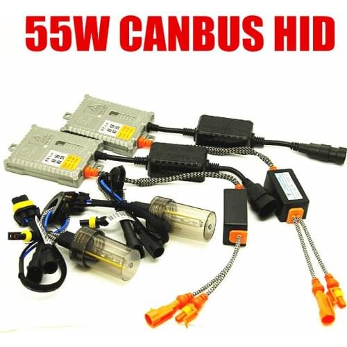 55W Canbus HID xenon kit H1 H3 9012 H7 H11 9005 9006 5500k error free headlight