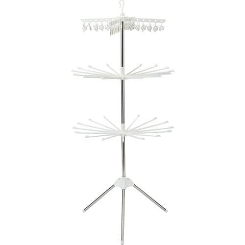 3 Tiers White Extendable Drying Rack Foldable Clothes Drying Laundry Rack