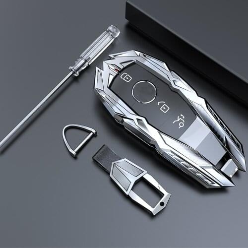 Car Key Case Cover For Mercedes Benz W203 W210 W211 W124 W202 W204 W212 W176 AMG Accessories Keychain Holder Keyring