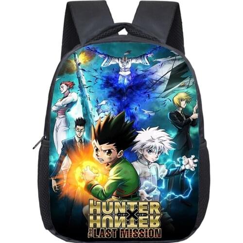 Kids Anime Hunter x Hunter Kindergarten School Bag Children Anime Backpack Nursery Primary Book Bag Boys Girls Rucksack Gifts