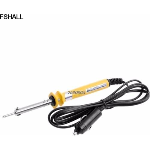 FSHALL DC 12V 30W Electric Soldering Iron + Lighter Socket Auto Car Solder Repair Tool